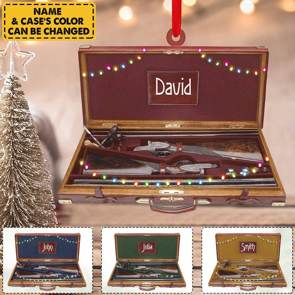 Personalized Ornament For Hunter - Gift For Hunting Lovers - Shotgun Cases Ornament