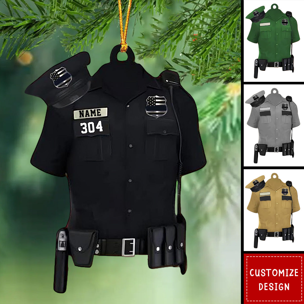 Personalized Police Ornaments - Gift For Police - 2024 New Release