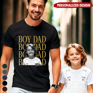 Personalized  Kid Photo & Name T-Shirt -Father's Day Gift