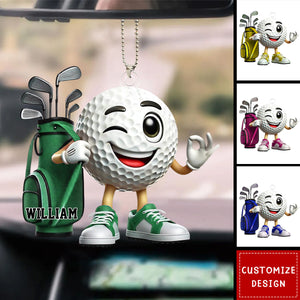 Personalized Golf  Car Ornament -Gift For Golf Lover