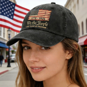 America 250th Birthday US Flag 250 Years We The People Baseball Cap
