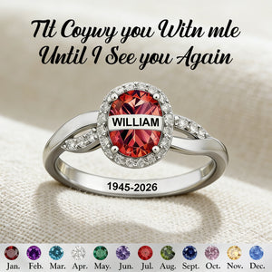 Always In My Heart , Personalized Birthstone Memorial Ring