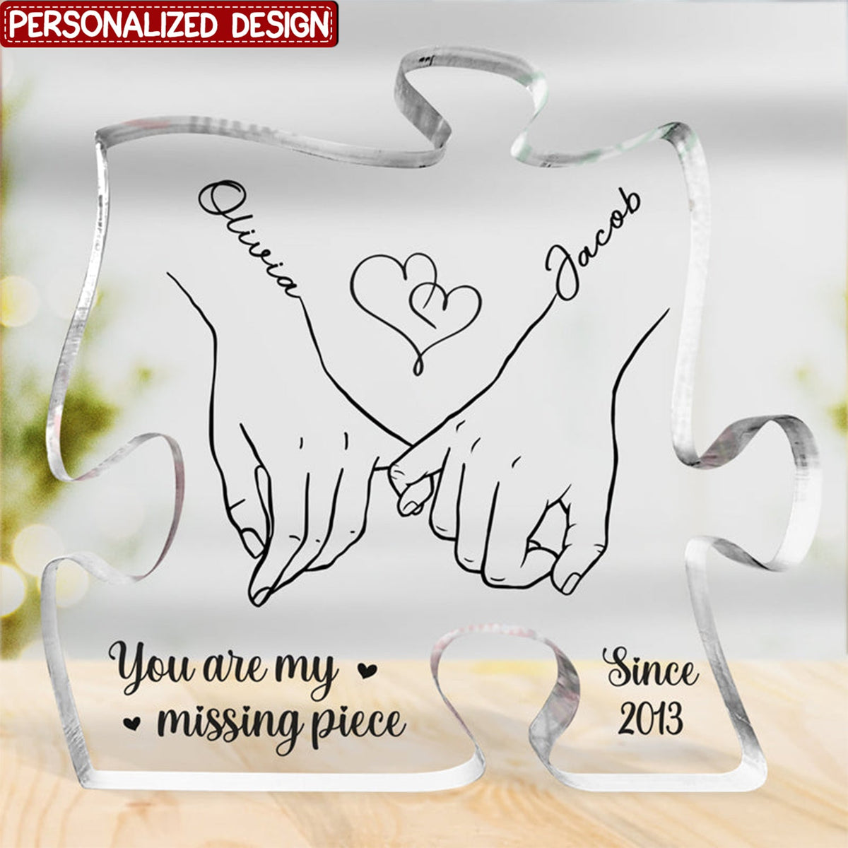 You Are My Heart, My Life - Couple Personalized Puzzle Shaped Acrylic Plaque - Gift For Husband Wife, Anniversary