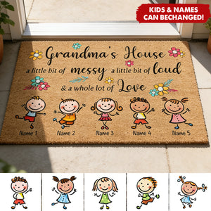 Grandma's House - Personalized Mother's Day Grandma Doormat With Coir Pattern Print