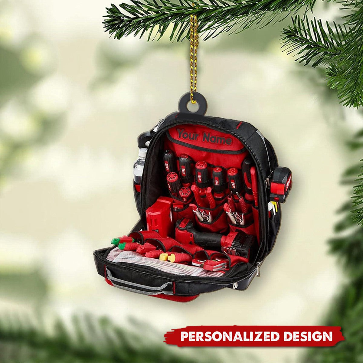 2024 New Release Personalized Electrician Tool Box Christmas Ornament, Tool Box Ornament, Electrician Lovers Ornament