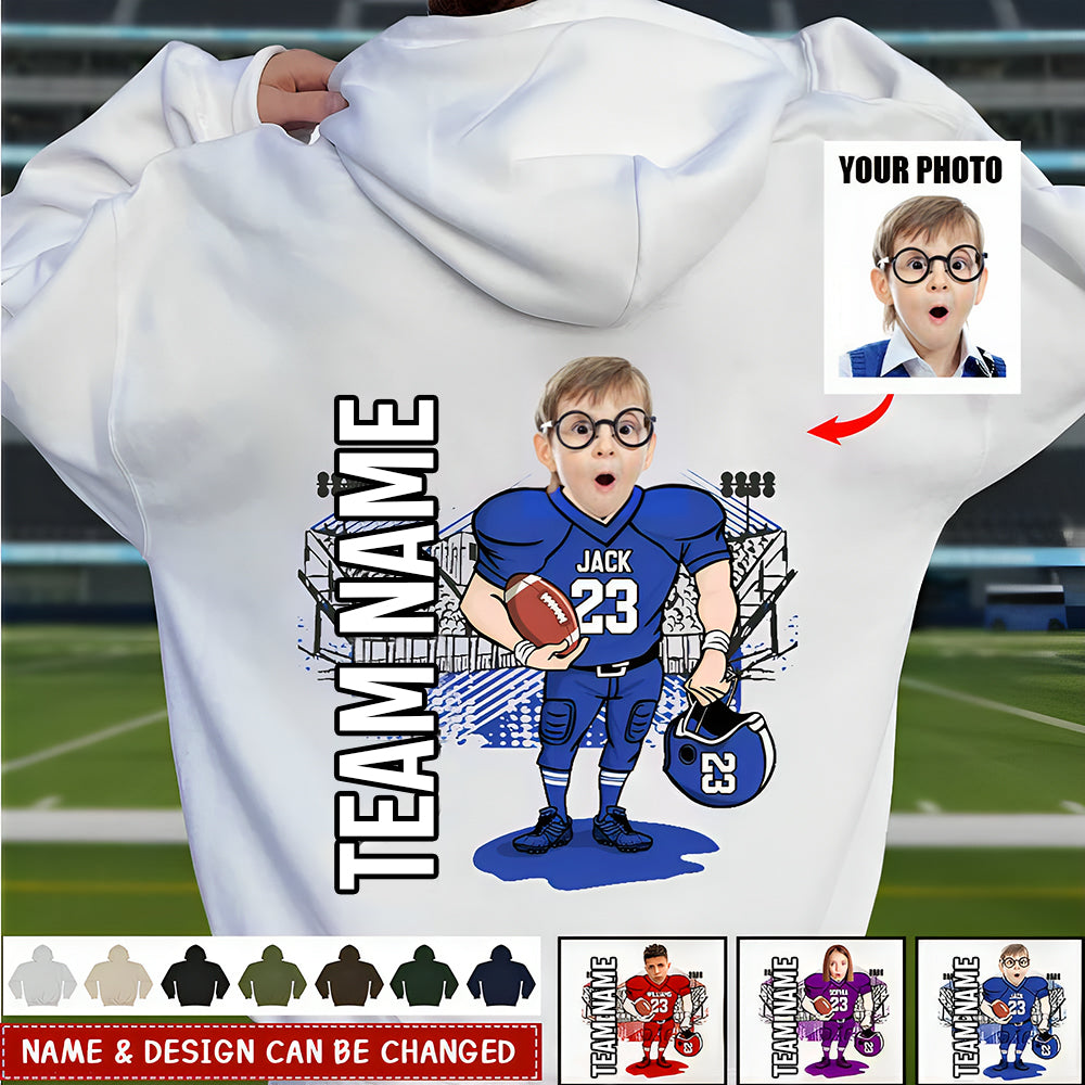 Personalized American Football Caricature Shirt Custom With Photo