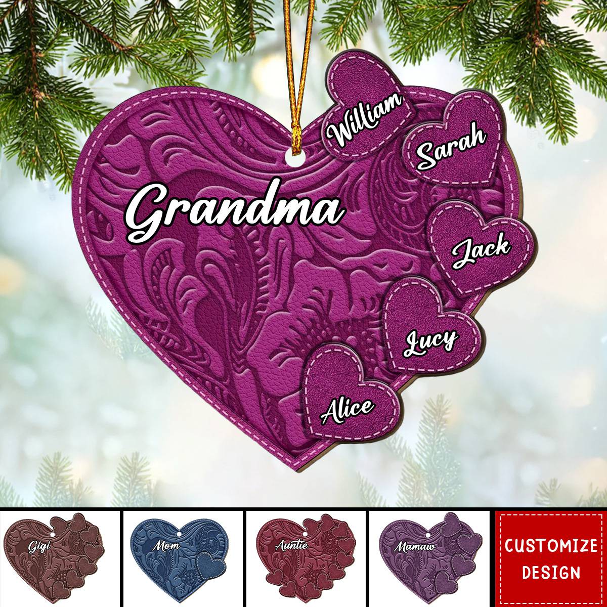 2024 New Release Grandma Belongs To Grandkids - Personalized Christmas Ornament