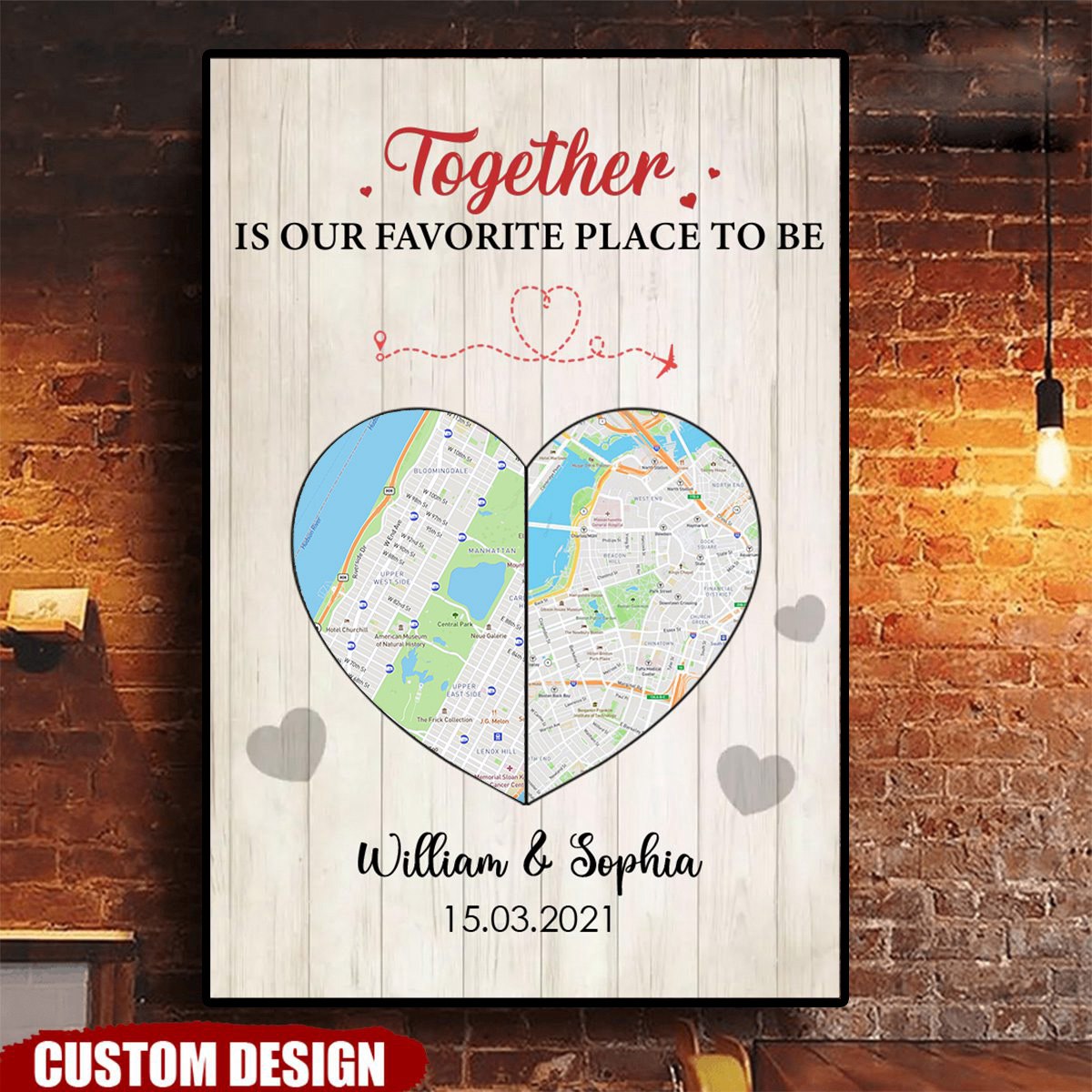 I Love You More Than The Miles Between Us - Personalized Photo Couple Poster