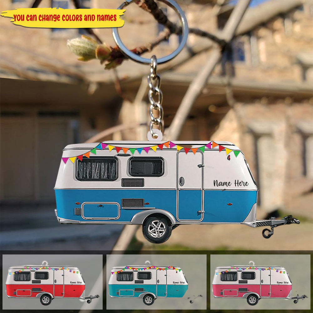Custom Acrylic Keychain Gift For Camping Lovers - Camper Acrylic Keychain
