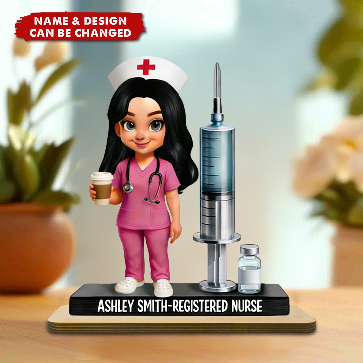 Custom Nurse Name Wooden Plaque – Thoughtful Gift for Nurses
