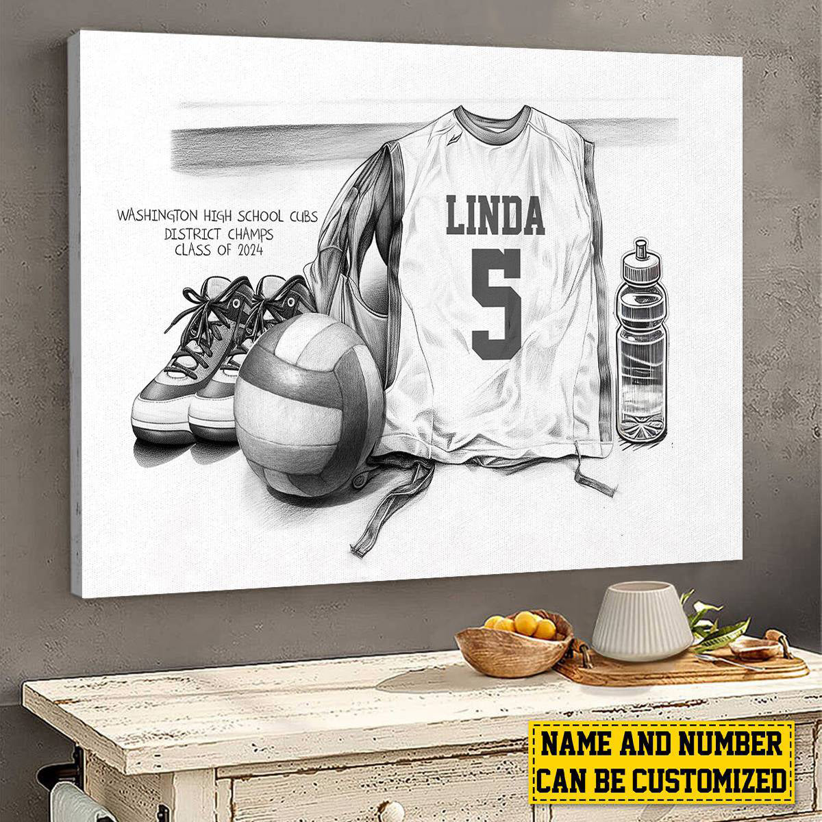 Personalized Class Volleyball Team Poster-Poster Gift For Volleyball Team Members