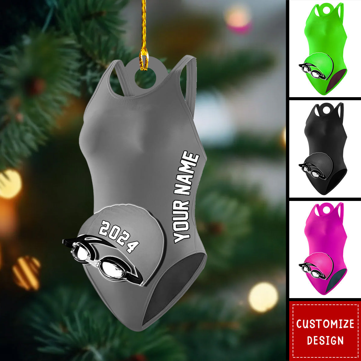 2024 New Release Personalized Swimmer Accessories Ornaments Gift For Swimmer