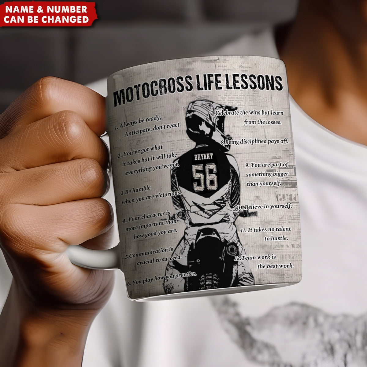 Personalized Motocross Life Lessons Mug