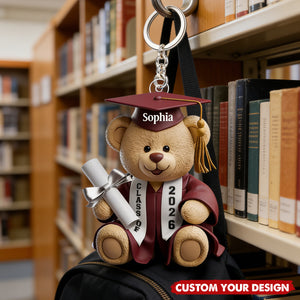 2026 Proud Graduate Acrylic Keychain - Personalized Graduation Gifts For Him, Her