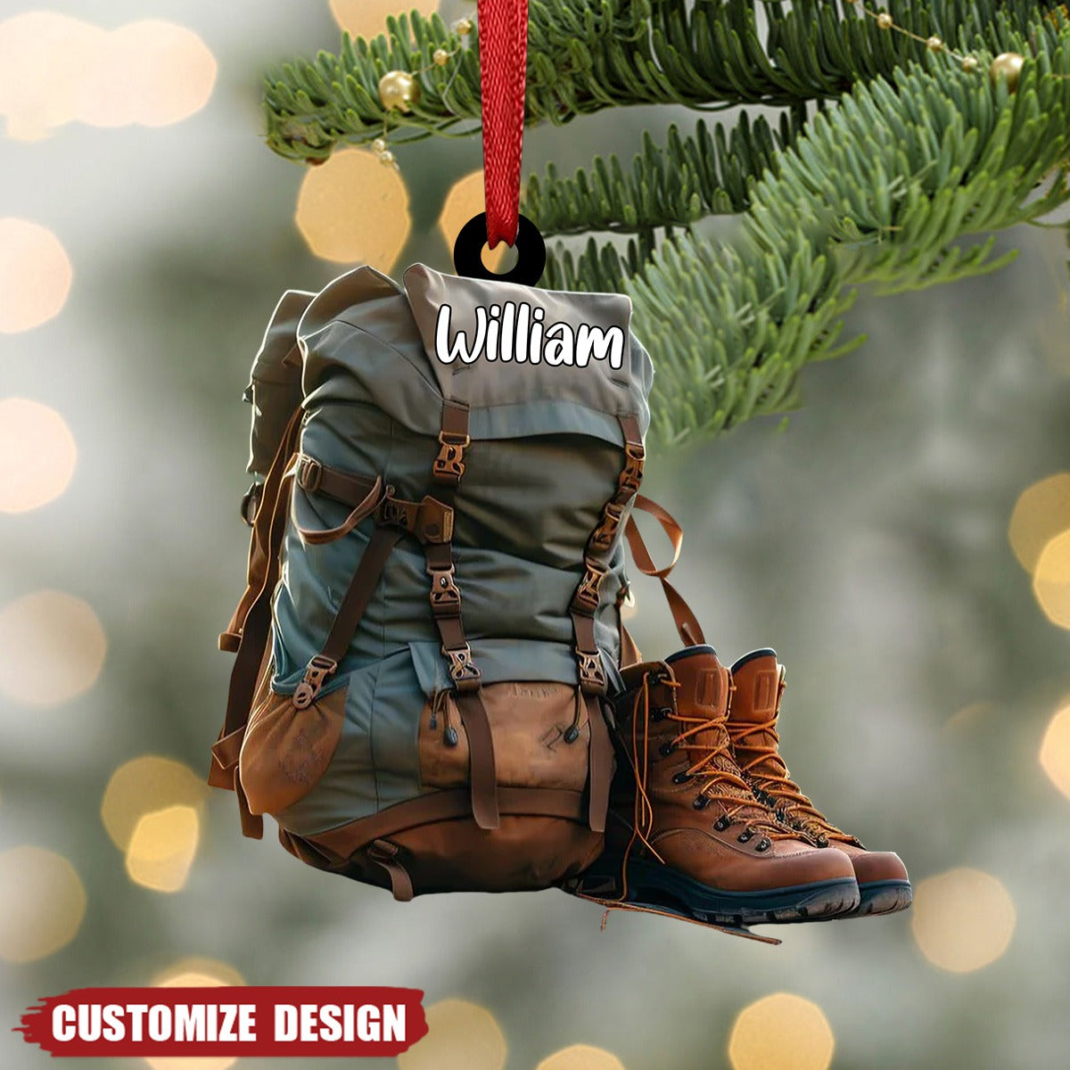 Personalized Hiking Acrylic Ornament - Gift For Hiking Lovers - 2024 New Release