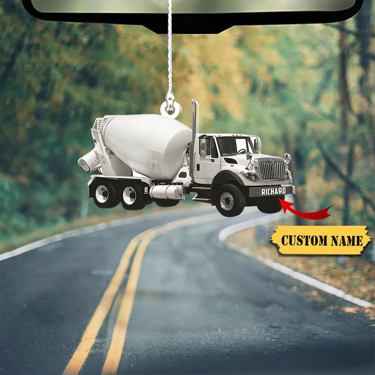 2024 New Release Concrete Mixing Transport Truck Driver, Custom Concrete Mixer Truck Christmas Acrylic
