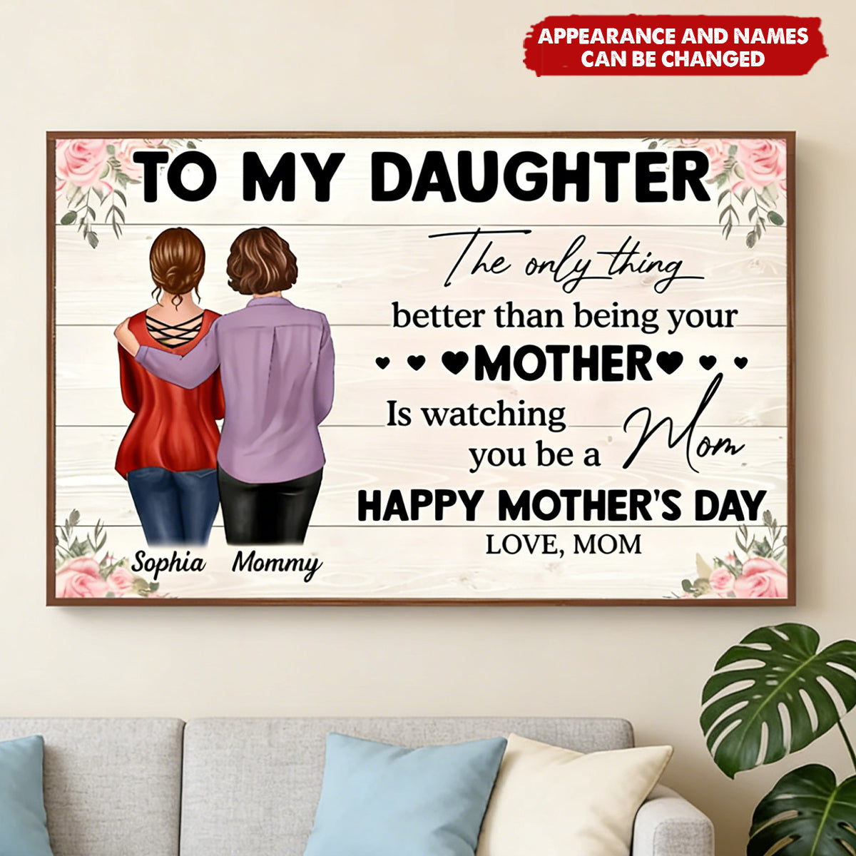 To My Daughter From Mom Personalized Mother's Day Poster
