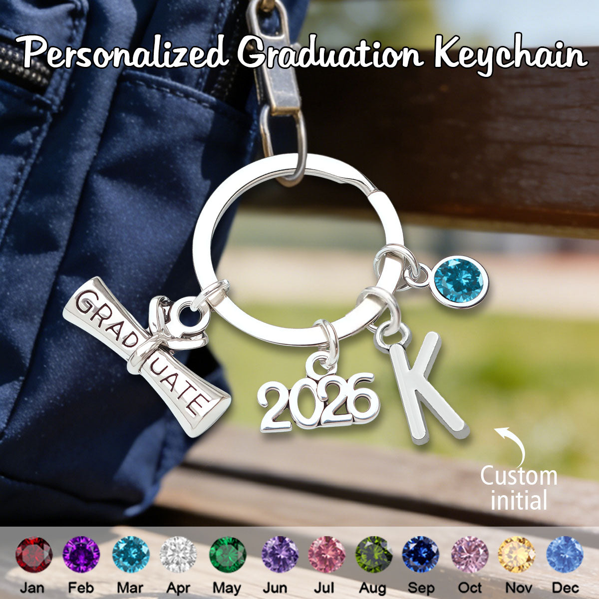 2026 Graduation Keychain - Personalised Gift for Graduates