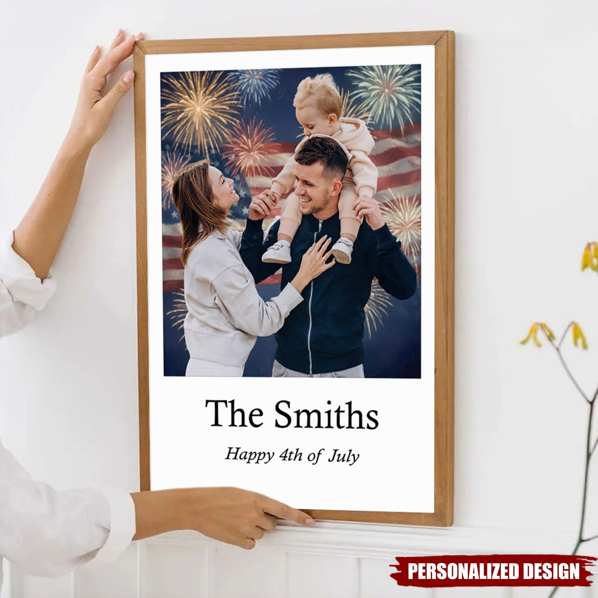Personalized Family Patriotic Poster —  Gift for Family