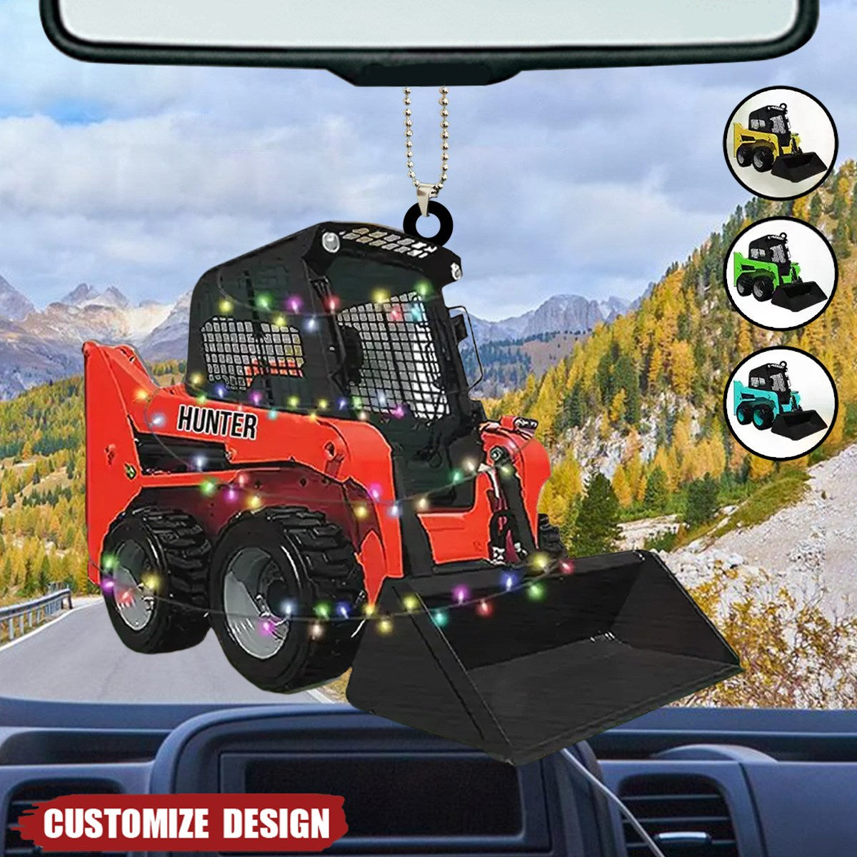 2024 New Release  – Personalized Skid Steer Loader Flat Shaped Ornament, Gift For Trucker