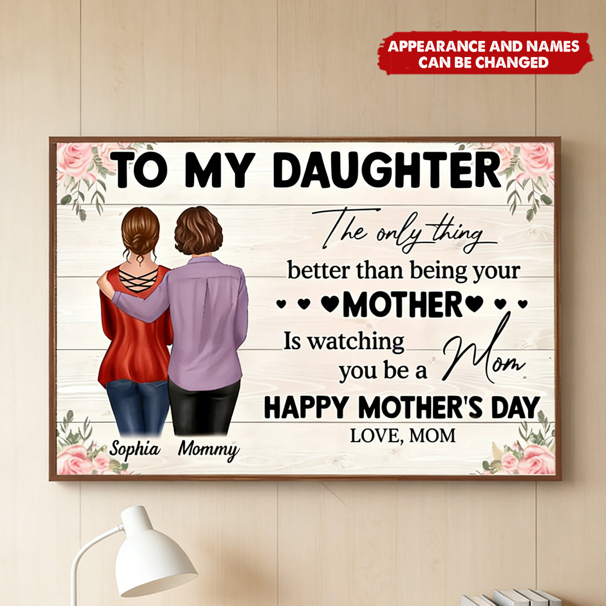 To My Daughter From Mom Personalized Mother's Day Poster