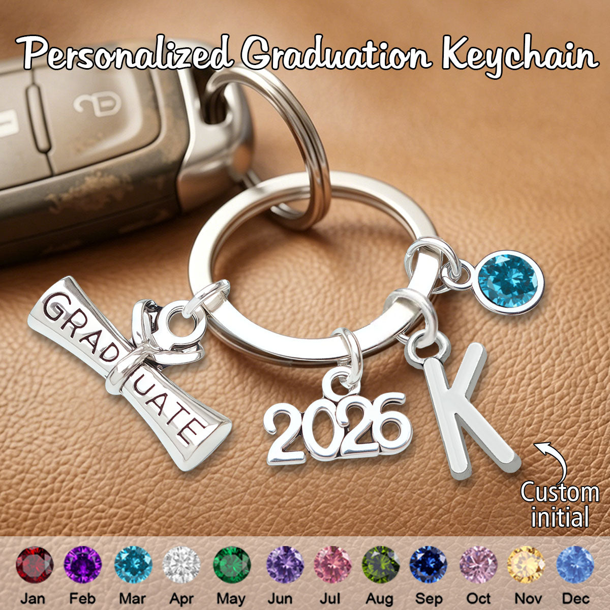 2026 Graduation Keychain - Personalised Gift for Graduates