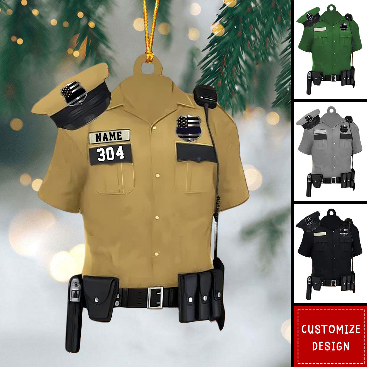 Personalized Police Ornaments - Gift For Police - 2024 New Release