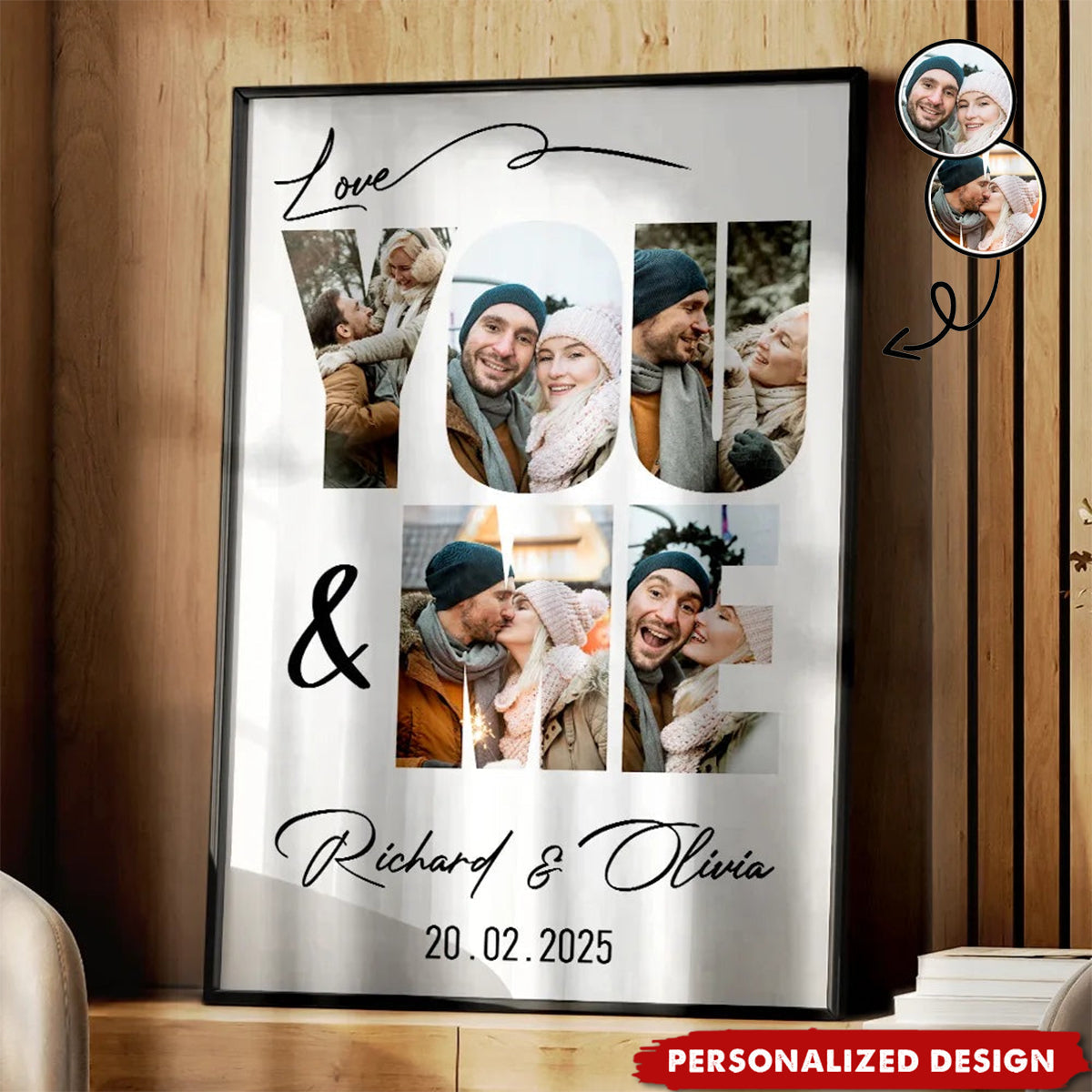 Personalized "You & Me" Photo Poster —  Perfect Anniversary Gift