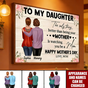 To My Daughter From Mom Personalized Mother's Day Poster