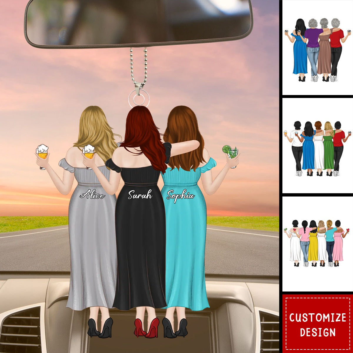 Friends Like Stars - Personalized Acrylic Ornament - 2024 New Release