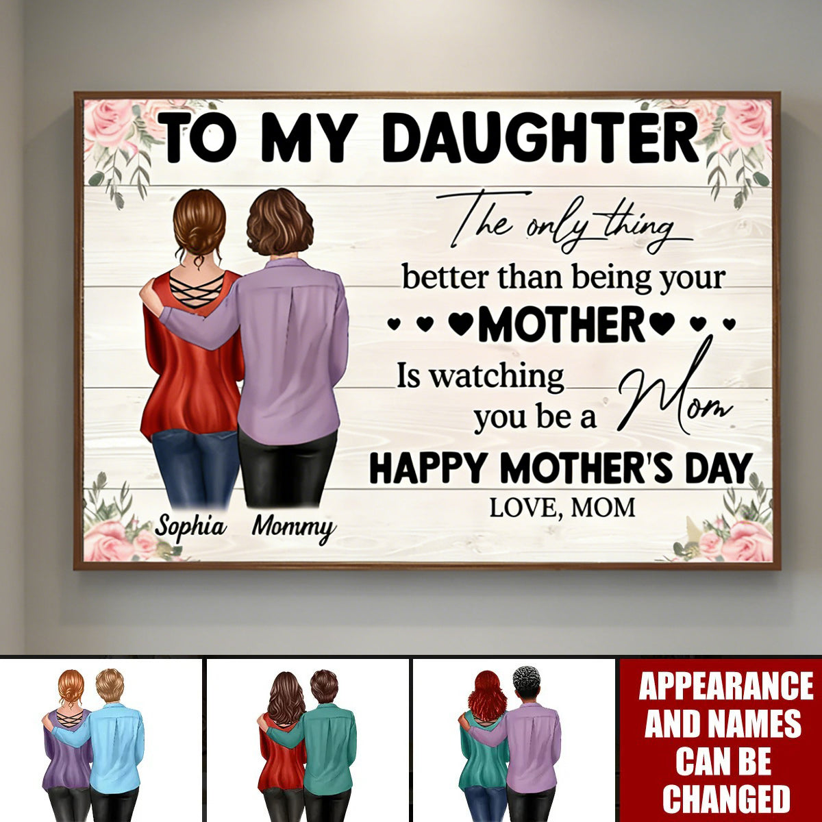 To My Daughter From Mom Personalized Mother's Day Poster