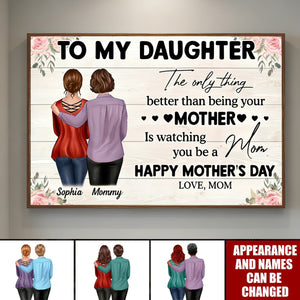 To My Daughter From Mom Personalized Mother's Day Poster