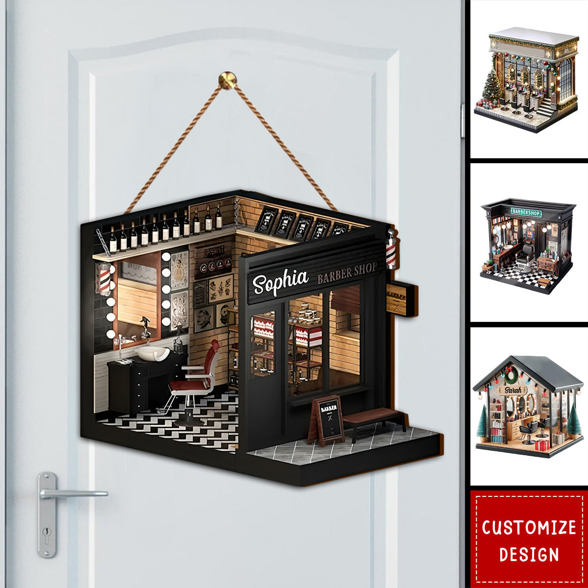 Personalized Hair Salon Wood Sign - Gift For Hairdresser - 2024 New Release