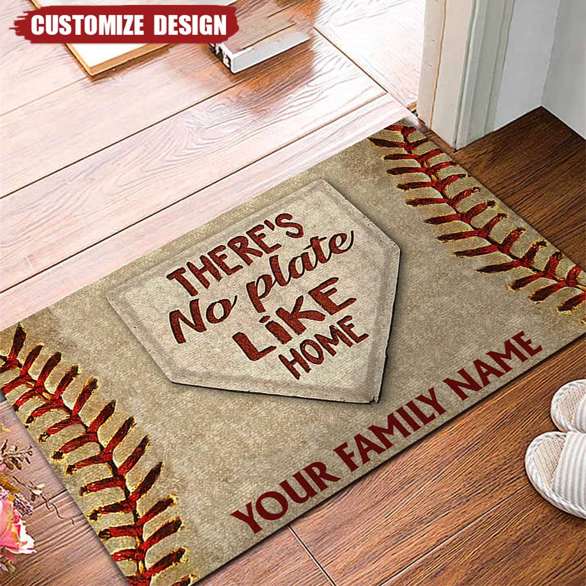 Perfect Personalized Baseball Doormat - Perfect Gift For Baseball Players