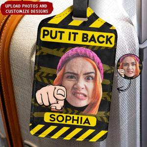 Put It Back - Personalized Photo Luggage Tag