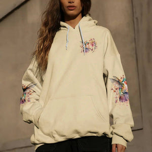 Just Breathe Hummingbird All Over Print Hoodie - Gift For Bird Lovers