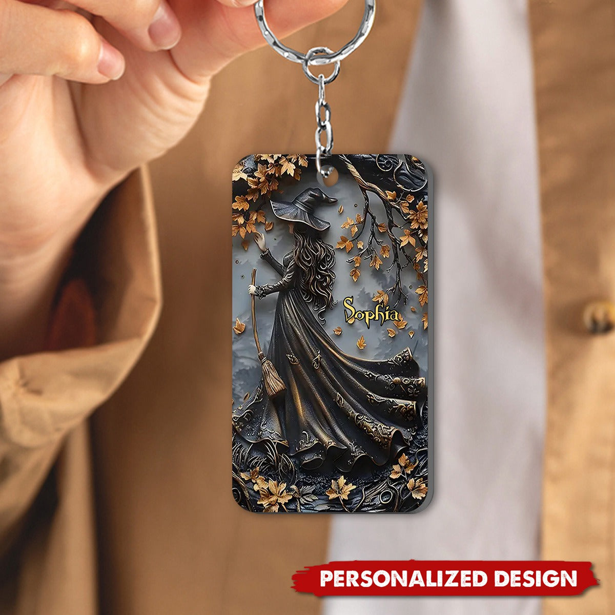 Beautiful Witch - Personalized Witch Acrylic Keychain