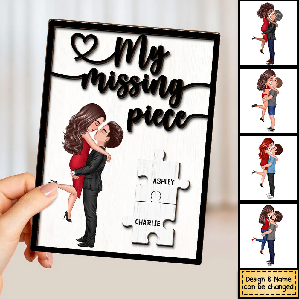 My Missing Piece - Personalized 2-Layer Wooden Plaque