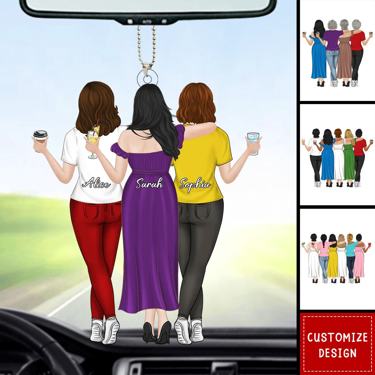 Friends Like Stars - Personalized Acrylic Ornament - 2024 New Release