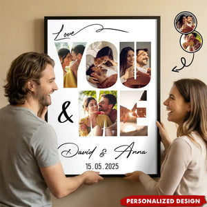 Personalized "You & Me" Photo Poster —  Perfect Anniversary Gift