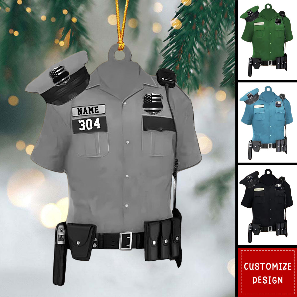 Personalized Police Ornaments - Gift For Police - 2024 New Release