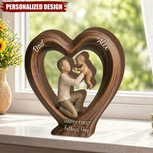 Personalized Wooden Heart Keepsake -Father’s Day Gift