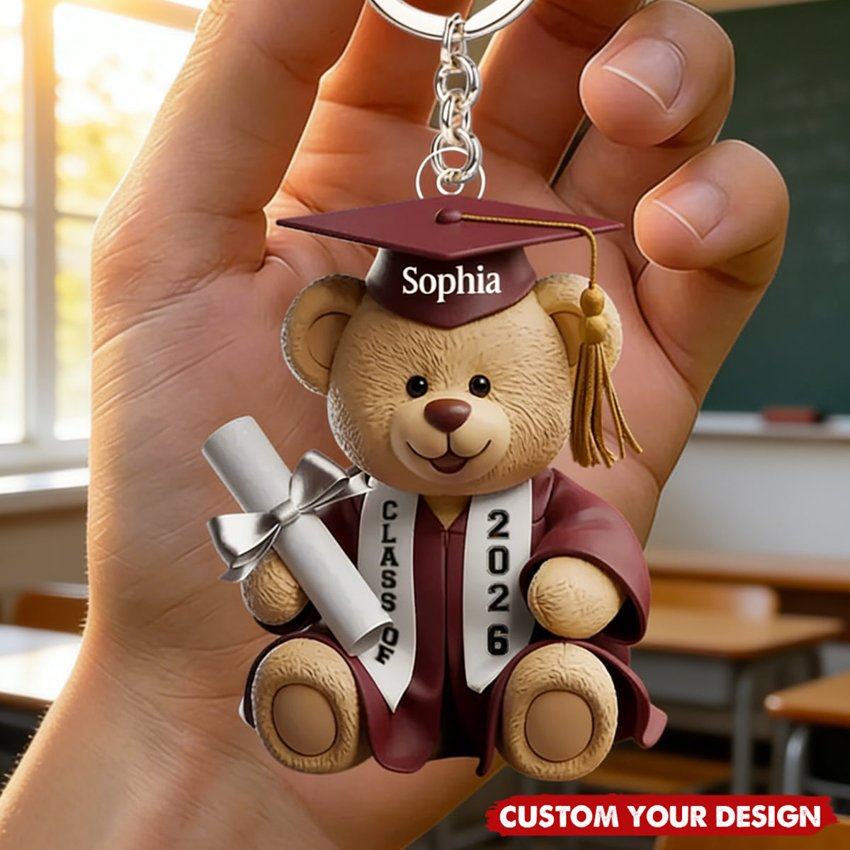 2026 Proud Graduate Acrylic Keychain - Personalized Graduation Gifts For Him, Her