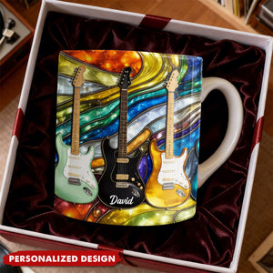 Personalized  Electric Guitar Coffee Mug - Gift For Music Lovers