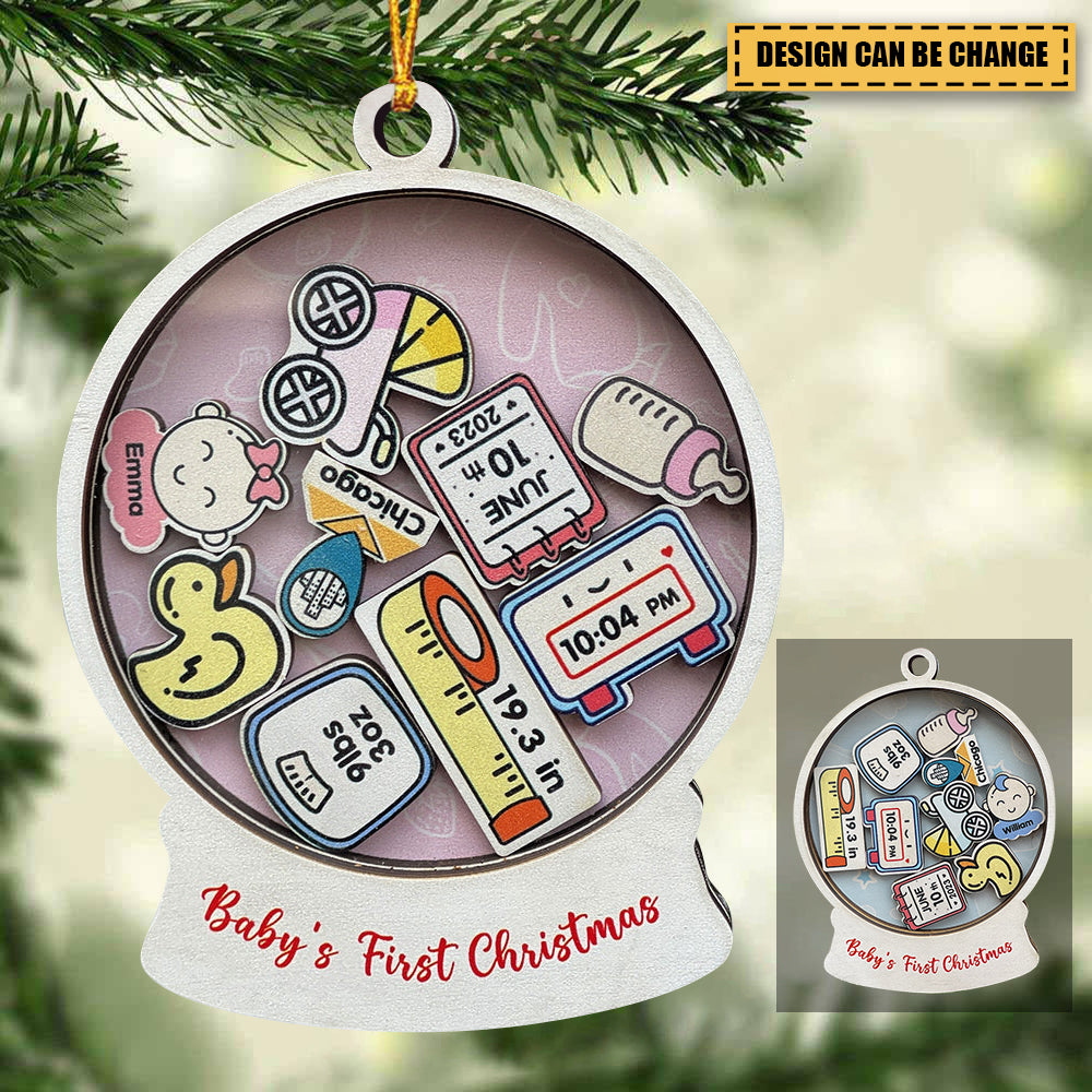 Baby's First Christmas Ornament 2023,Custom baby's first Christmas present