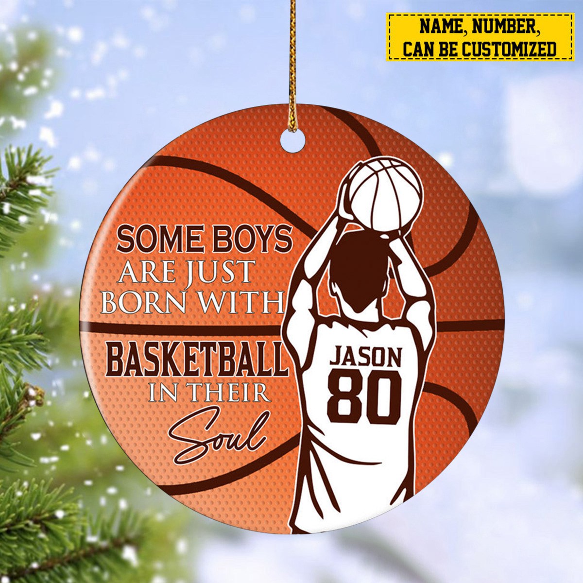 2024 New Release - Personalized Basketball Boy Christmas Ornament , Gift For Basketball Lovers