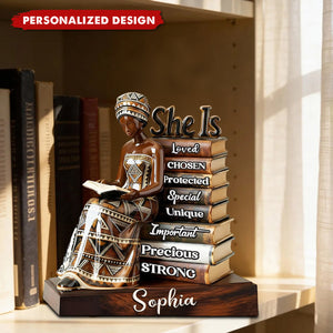 Personalized She Is Affirmation Plaque - Inspirational Gift for Daughter