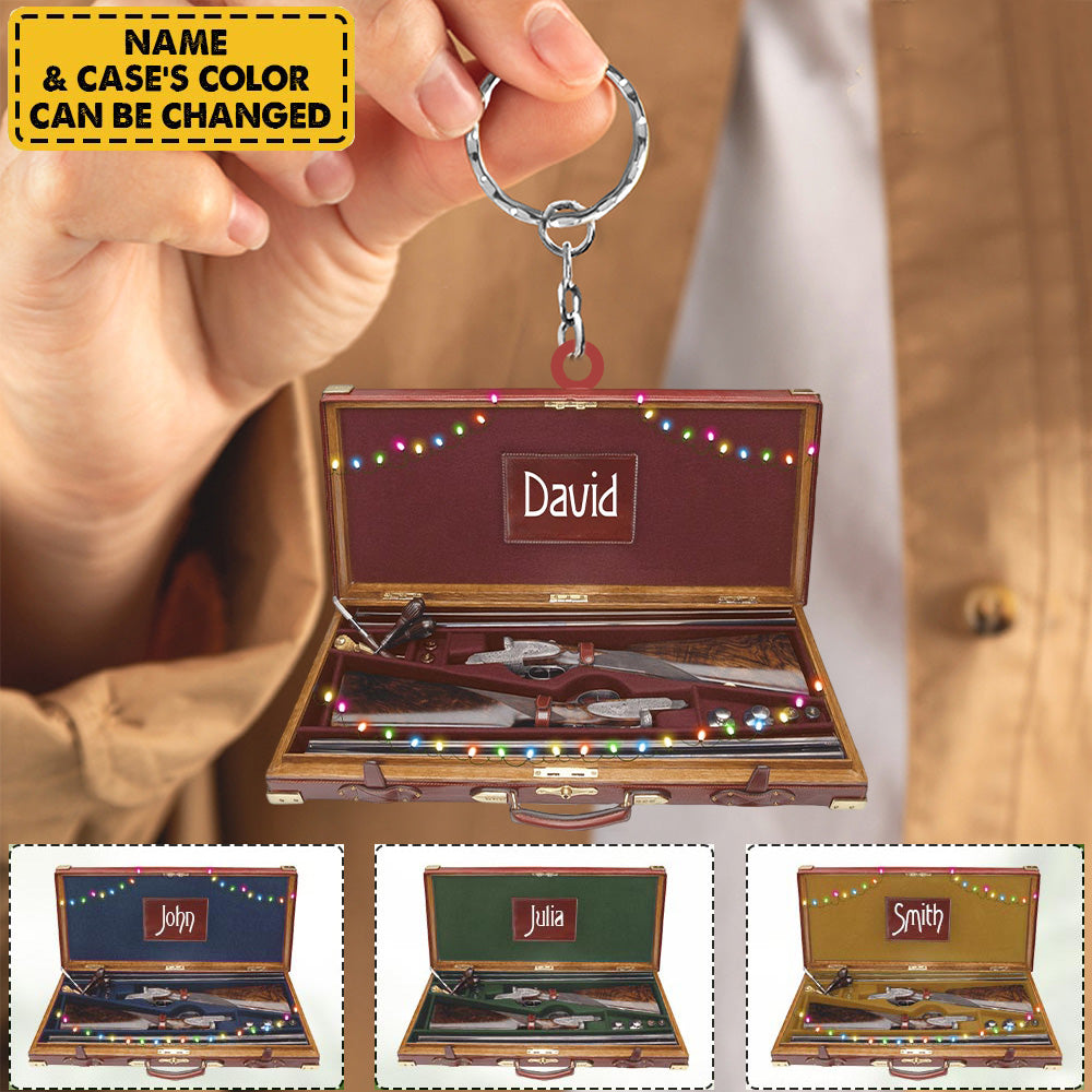 Personalized Acrylic Keychain For Hunter - Gift For Hunting Lovers - Shotgun Cases Acrylic Keychain