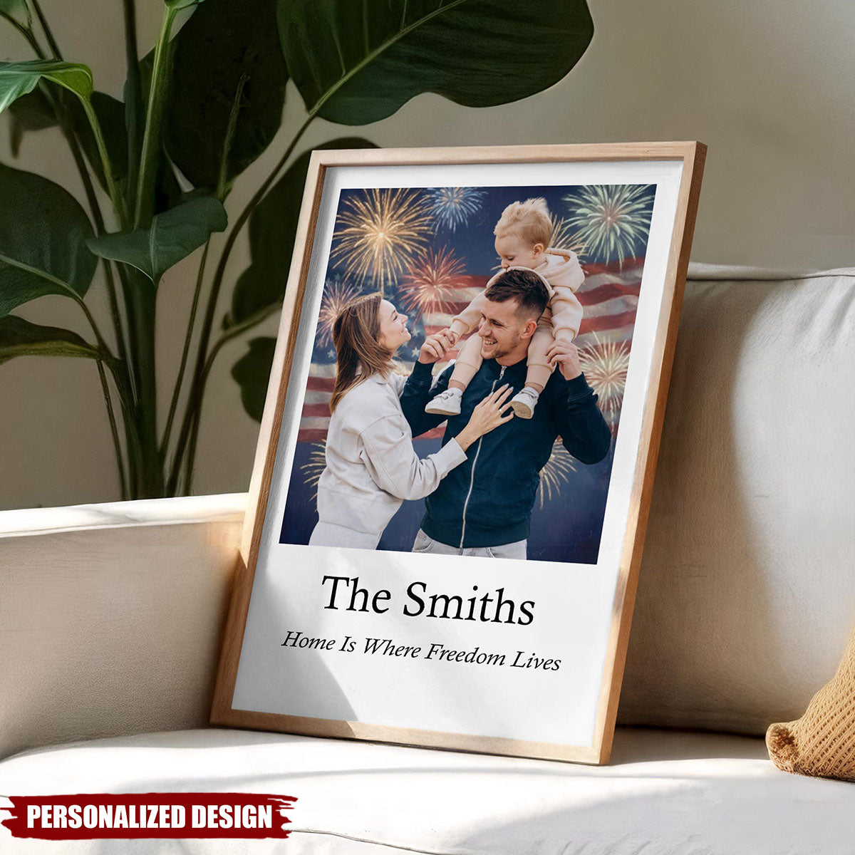 Personalized Family Patriotic Poster —  Gift for Family