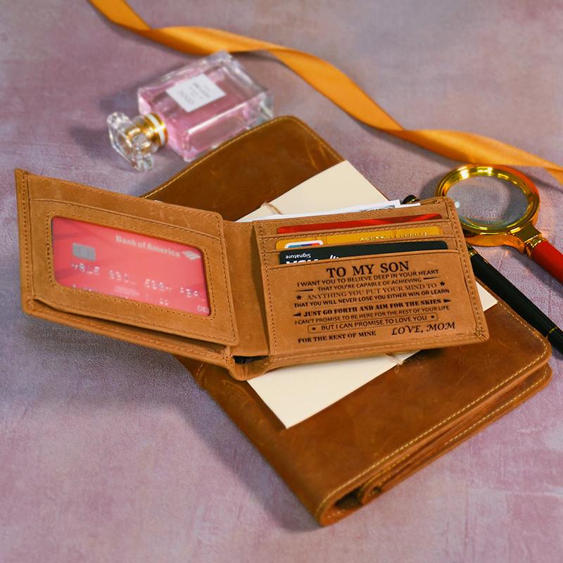 Mom To Son - Genuine Premium Leather Card Wallet